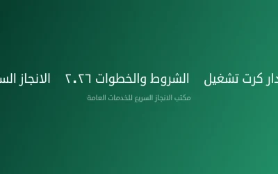 اصدار كرت تشغيل — الشروط والخطوات ٢٠٢٦ | الانجاز السريع