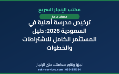 ترخيص مدرسة أهلية في السعودية 2026: دليل المستثمر الكامل للاشتراطات والخطوات