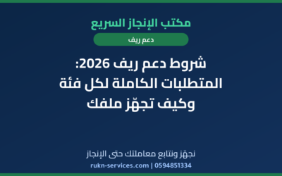 شروط دعم ريف 2026: المتطلبات الكاملة لكل فئة وكيف تجهّز ملفك